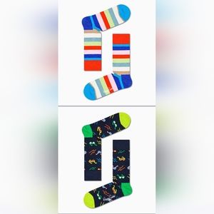 Happy Socks Navy 4 Pairs Gift Set